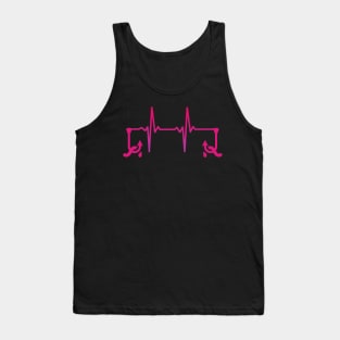 fishing hook heartbeat Pink Tank Top